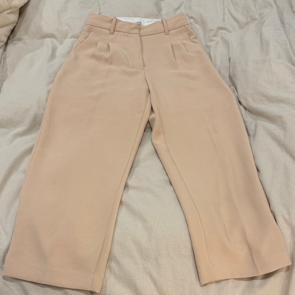 Wilfred Peach Effortless Cropped Trousers - Aritzia, Women